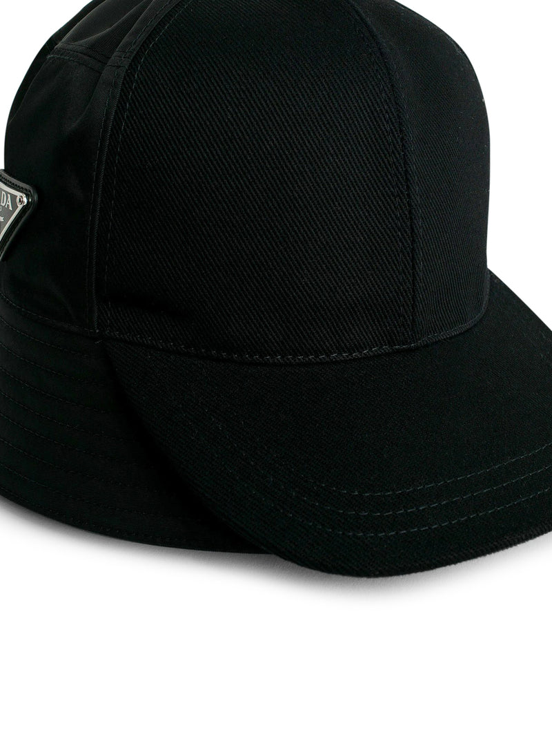 Prada men`s black re-nylon bucket hat