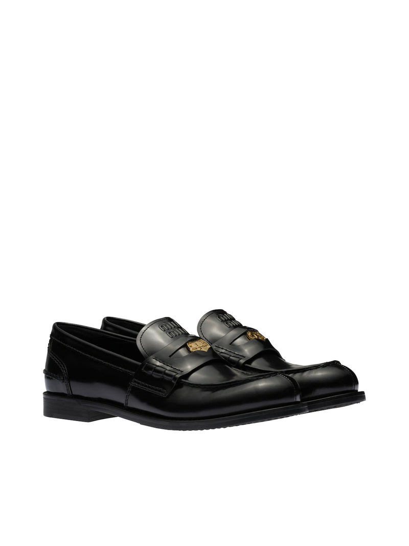 BRUSHED LEATHER LOAFERS