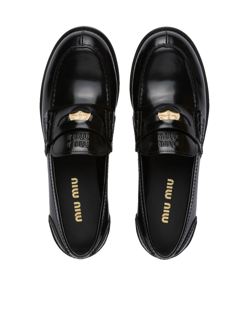BRUSHED LEATHER LOAFERS