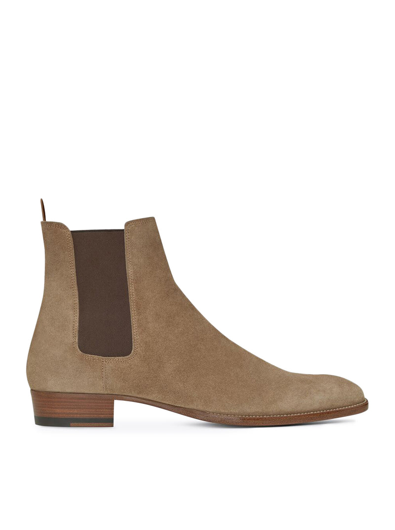 TOBACCO-COLORED WYATT 30 CHELSEA BOOTS IN SUEDE