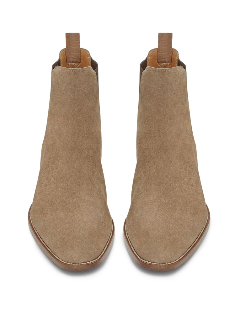 TOBACCO-COLORED WYATT 30 CHELSEA BOOTS IN SUEDE