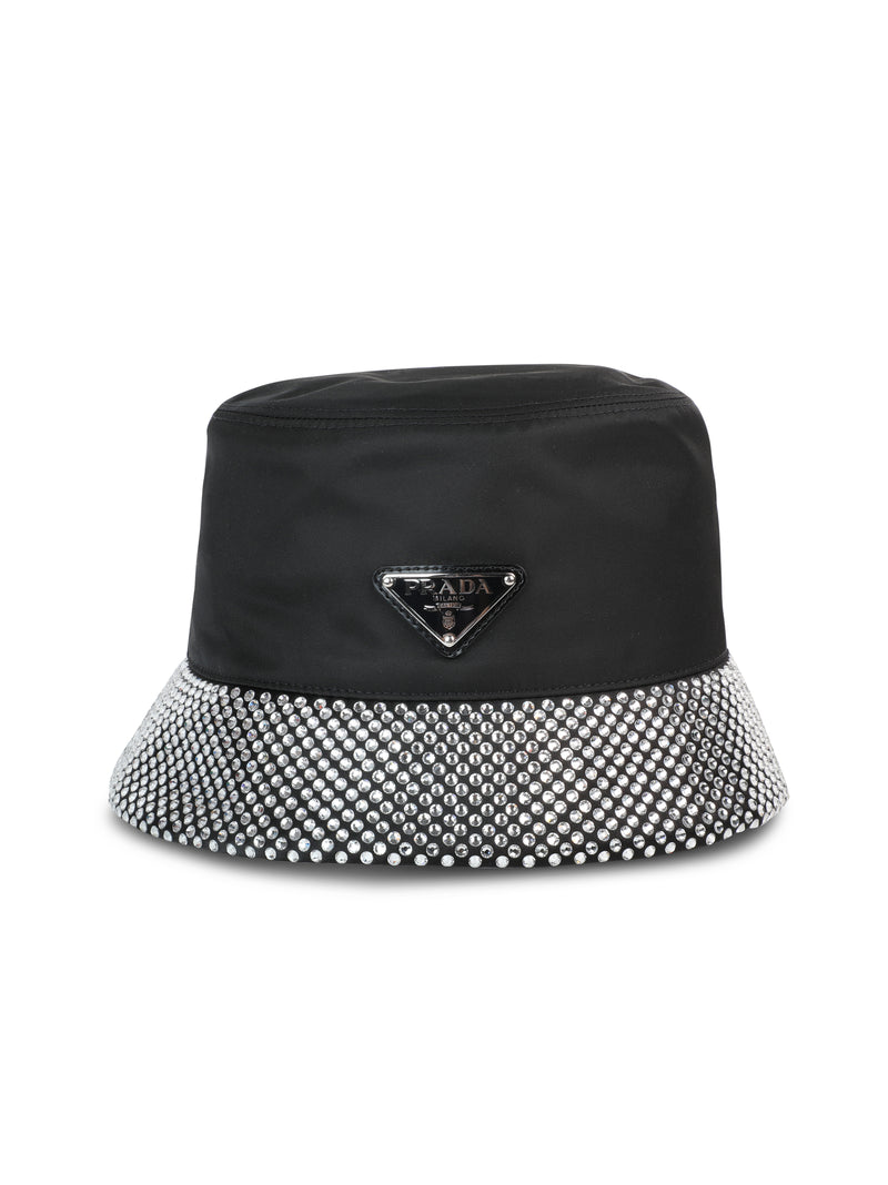 Re-Nylon fisherman hat with crystals