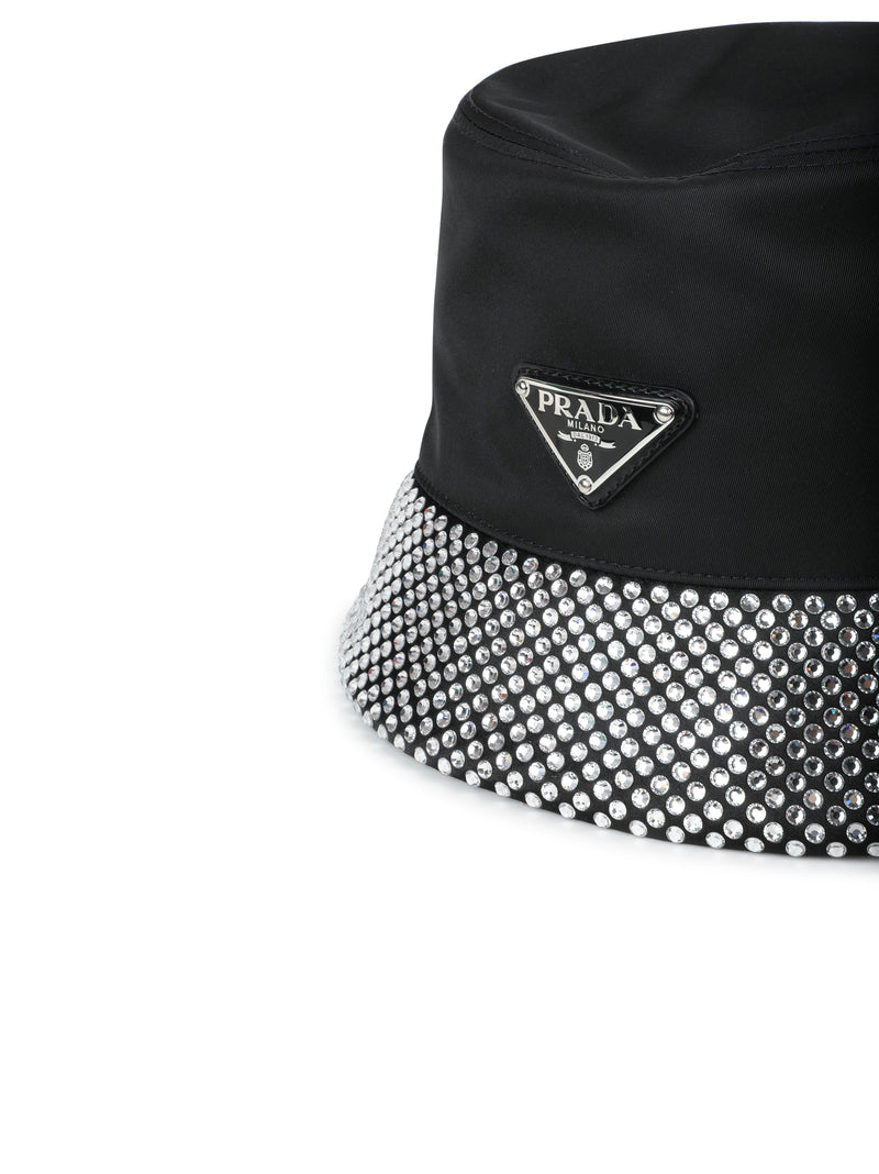 Re-Nylon fisherman hat with crystals