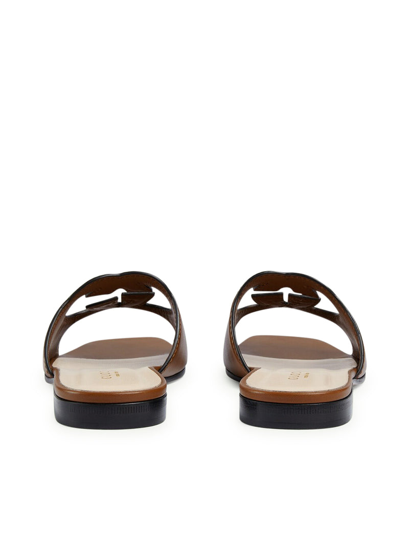 Women`s slider sandal with GG cut-out detail