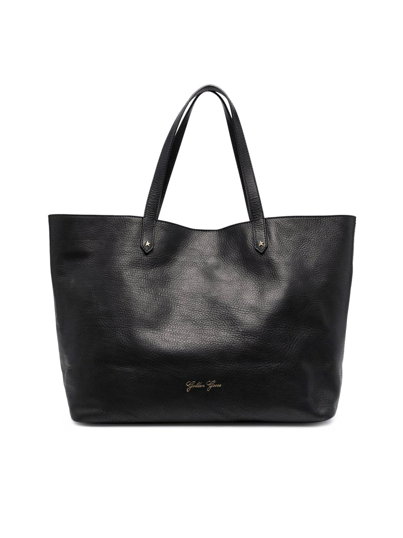 Leather shopping bag