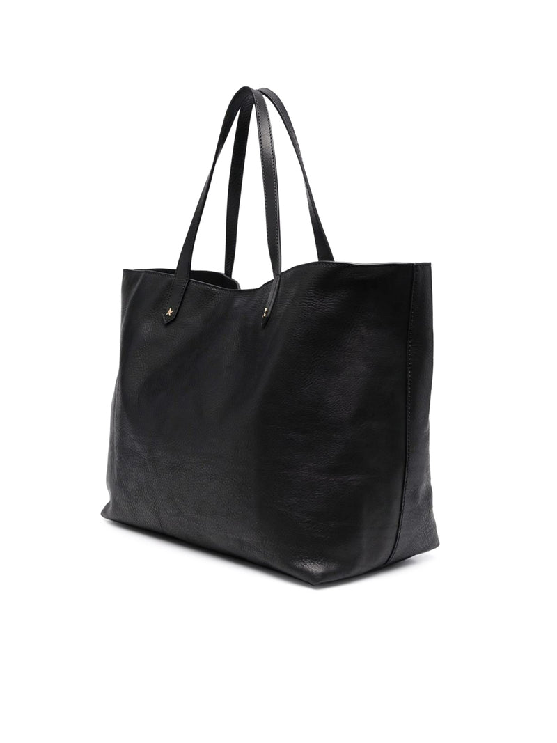 Leather shopping bag