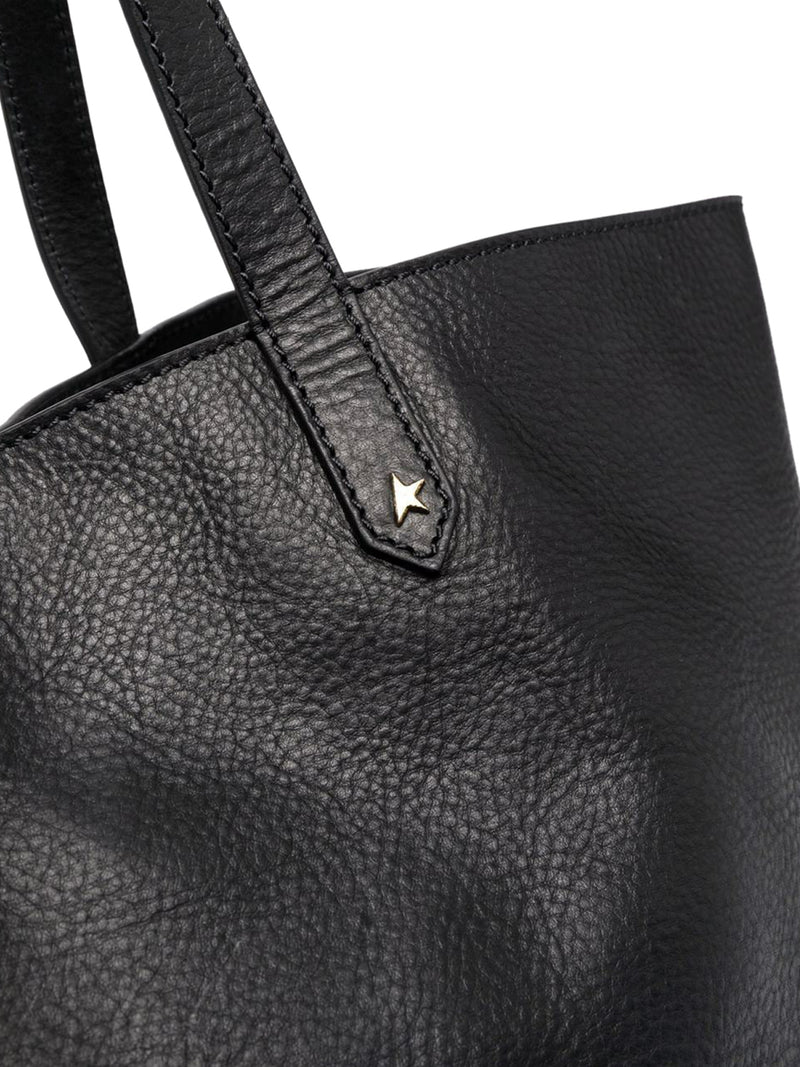 Leather shopping bag