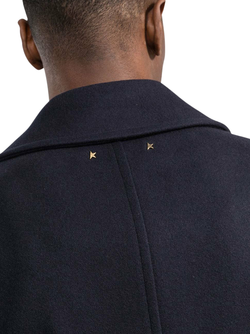 logo-patch double-breasted jacket