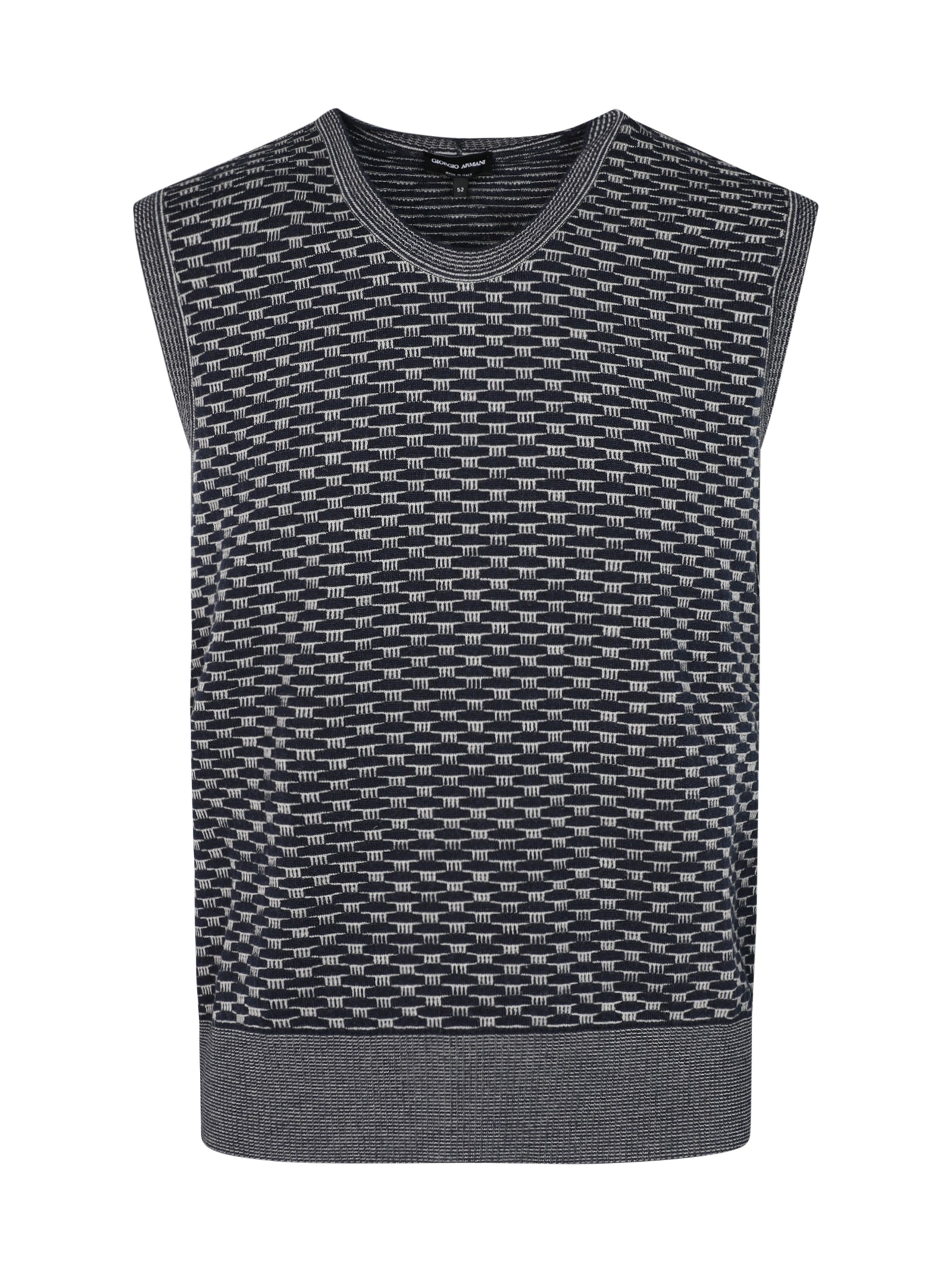 patterned V-neck vest