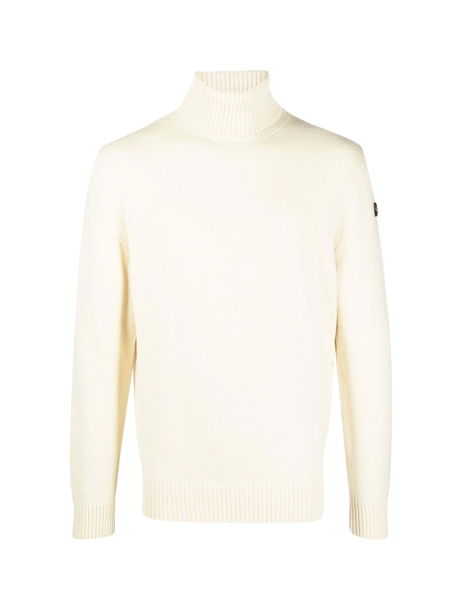 High neck sweater with application