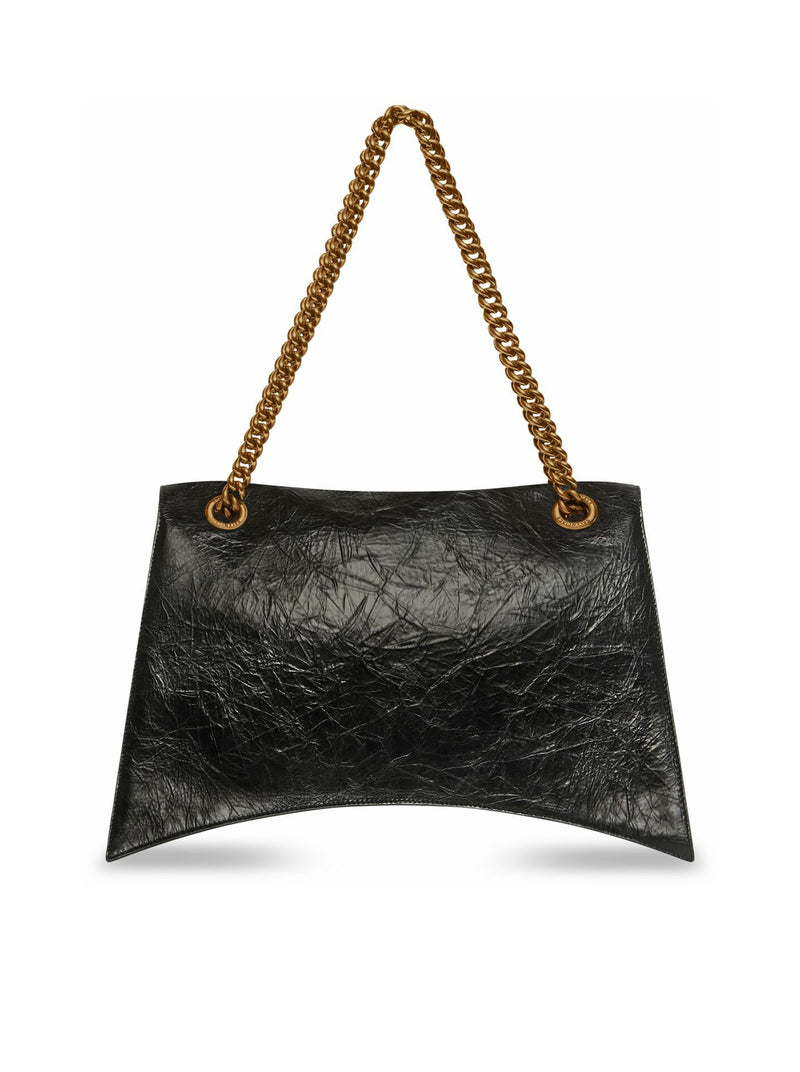 CRUSH LARGE CHAIN BAG IN BLACK