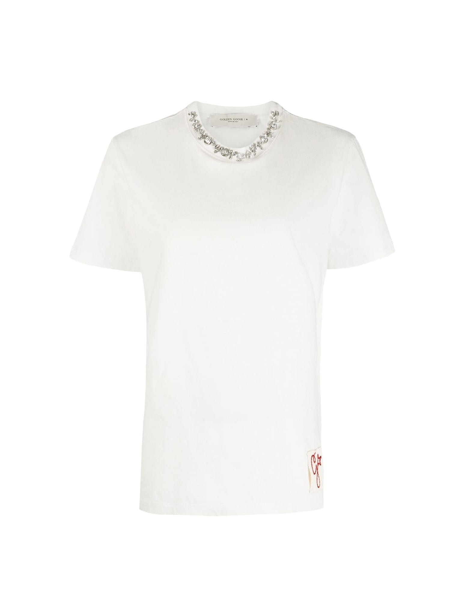 embroidered cotton T-shirt