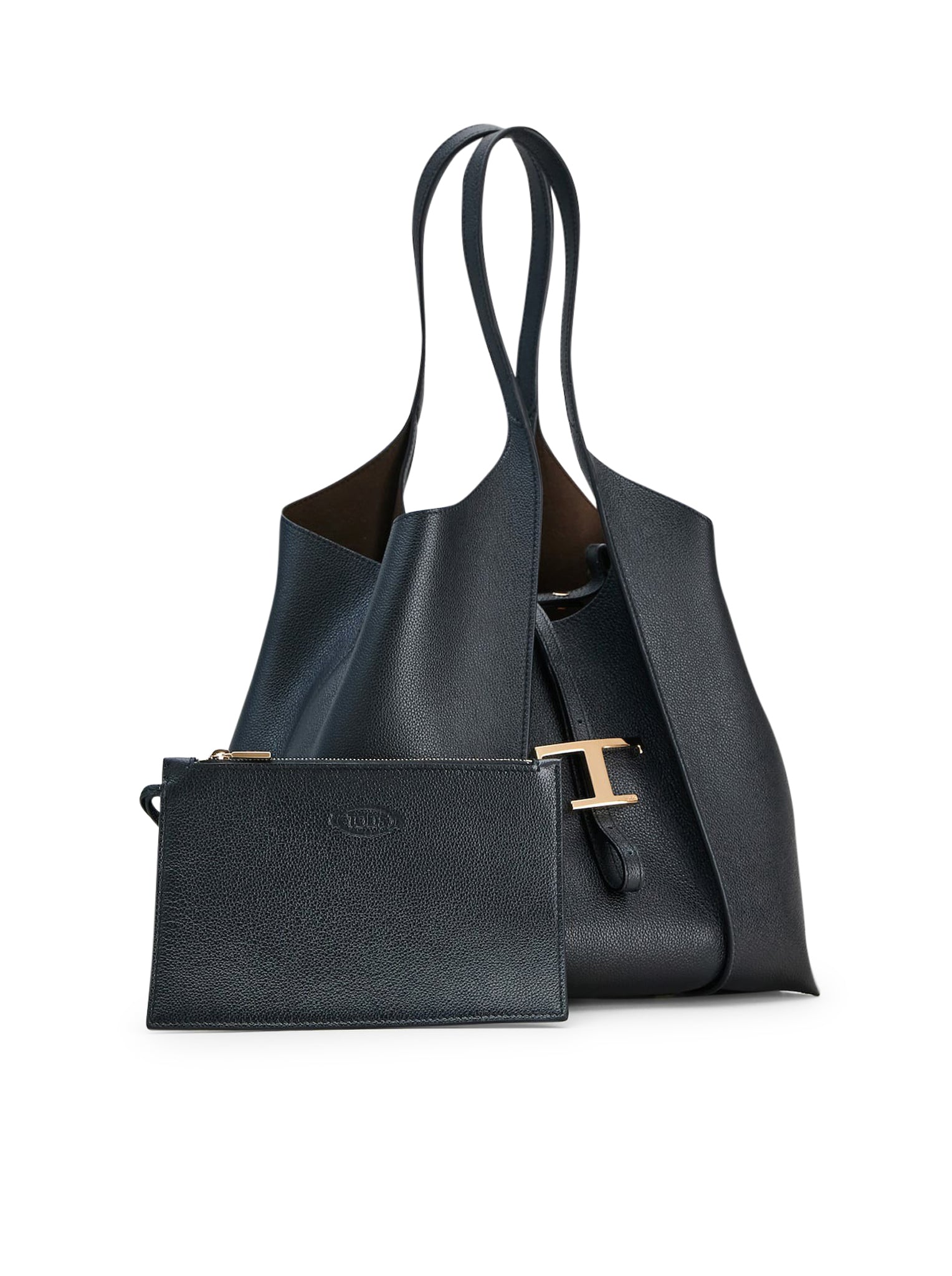 T Timeless Small Leather Shopping Bag