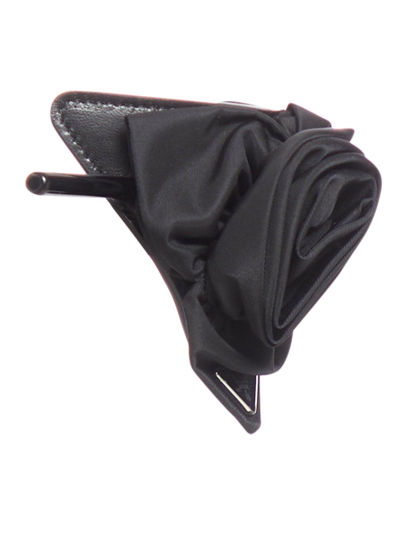 SMOOTH LEATHER AND RE-NYLON HAIR CLIP