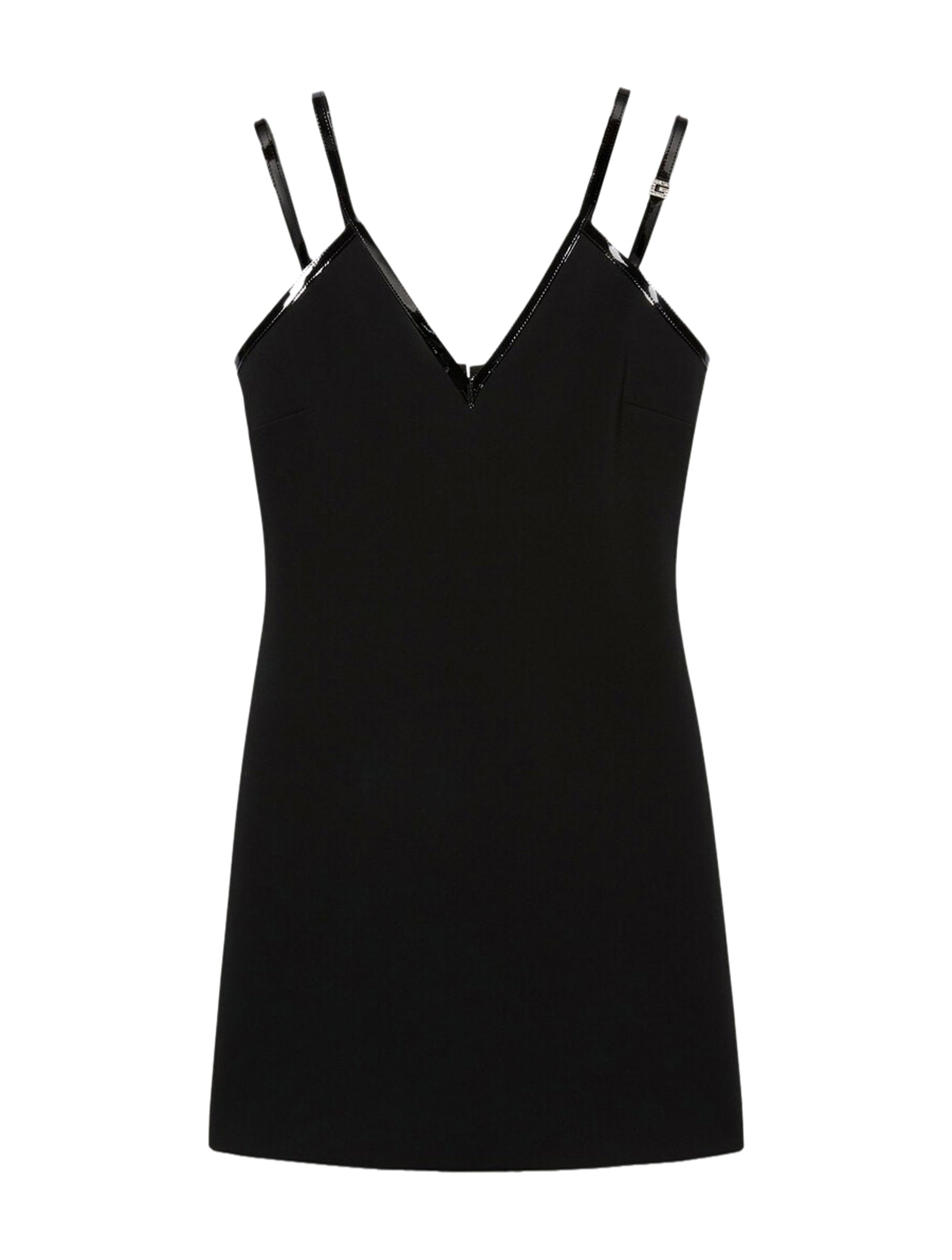 Viscose jersey mini dress with crystal G square
