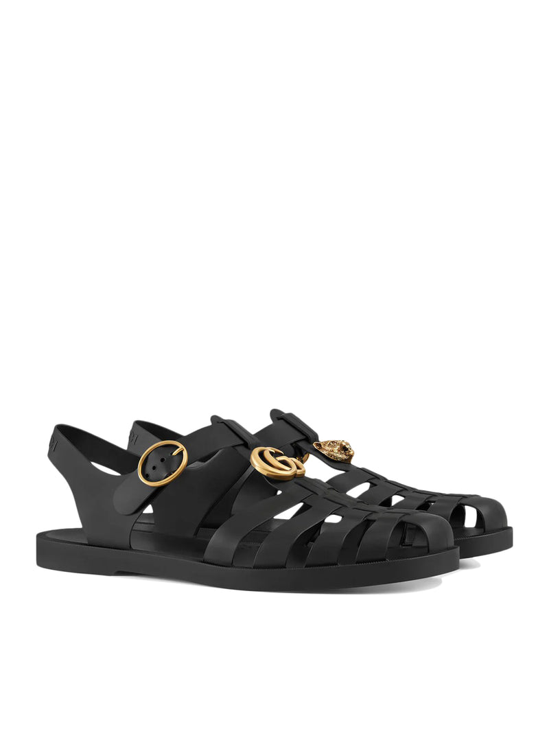SANDAL WITH RUBBER BUCKLE STRAP