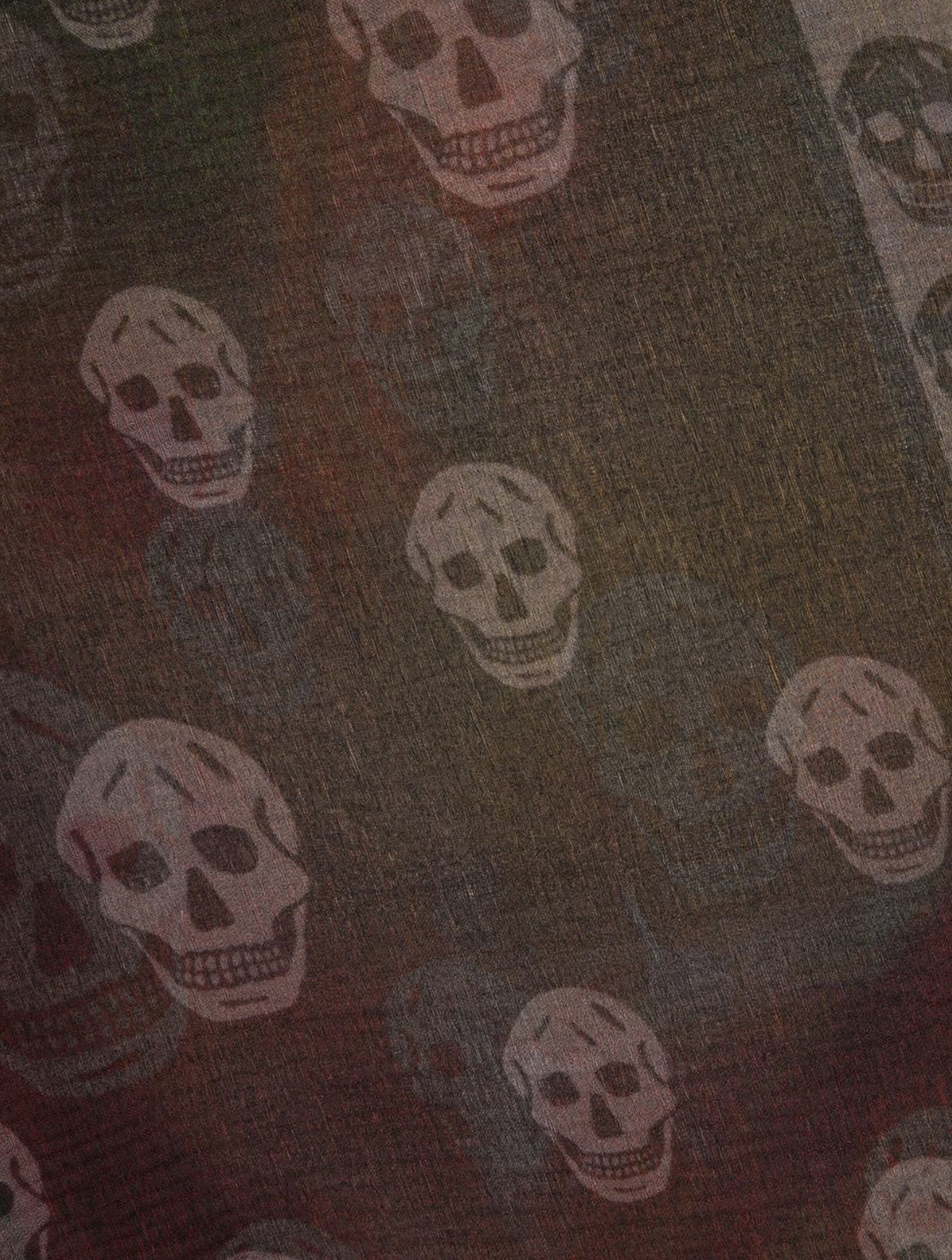 skull-jacquard gradient silk scarf