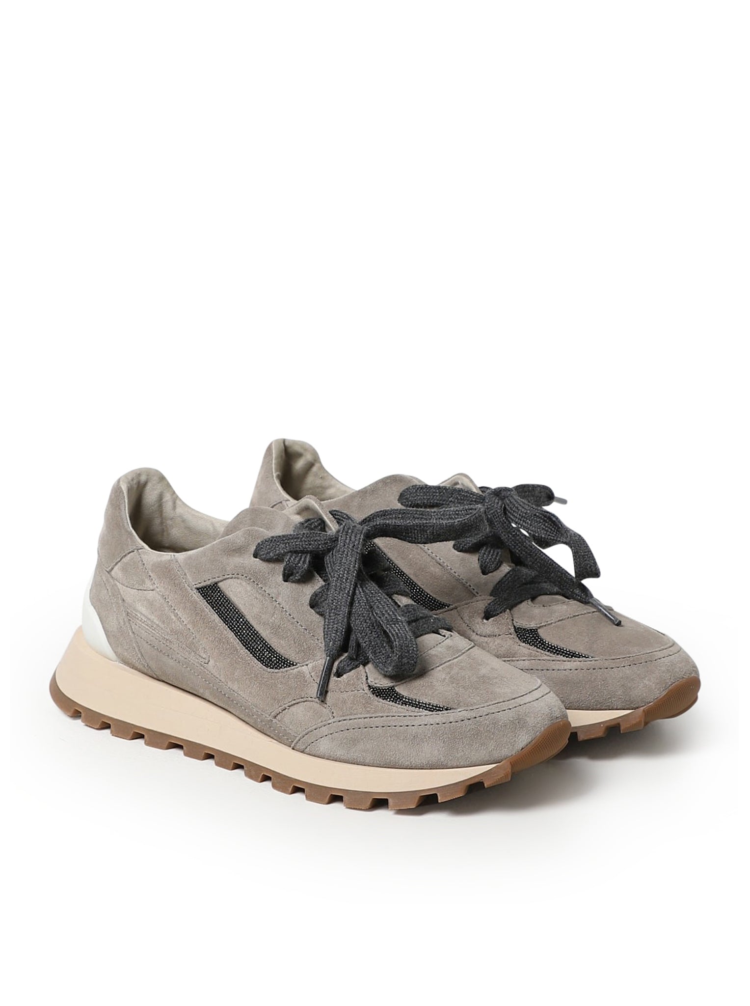 Brunello Cucinelli sneakers in suede with furniture