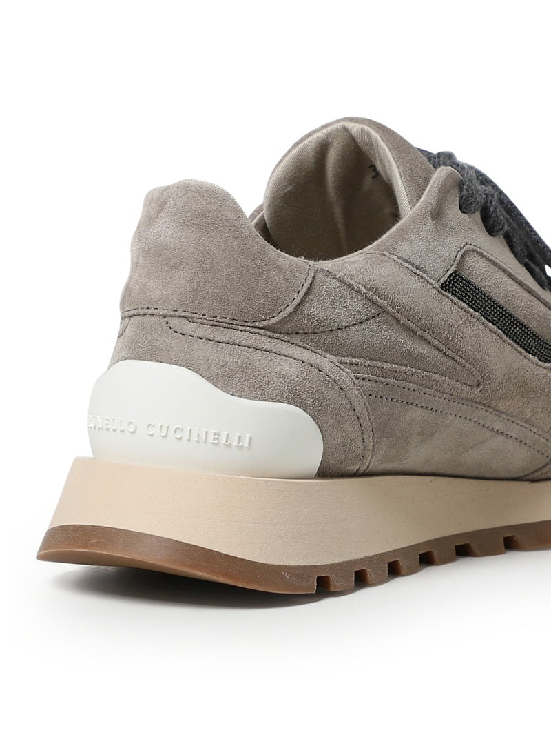 Brunello Cucinelli sneakers in suede with furniture