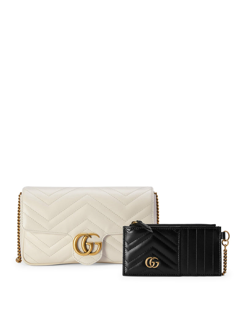 GG MARMONT MINI WALLET WITH CHAIN AND CARD HOLDER