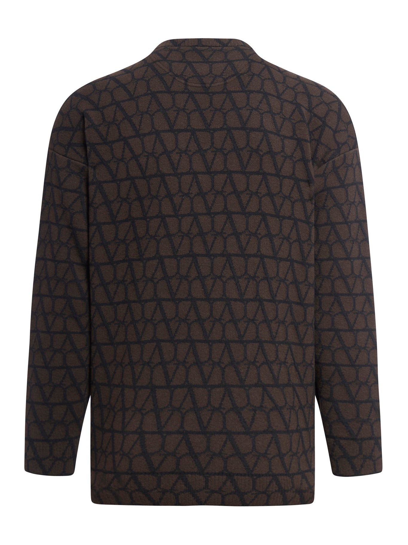 CREWNECK WOOL SWEATER WITH TOILE ICONOGRAPHE PATTERN
