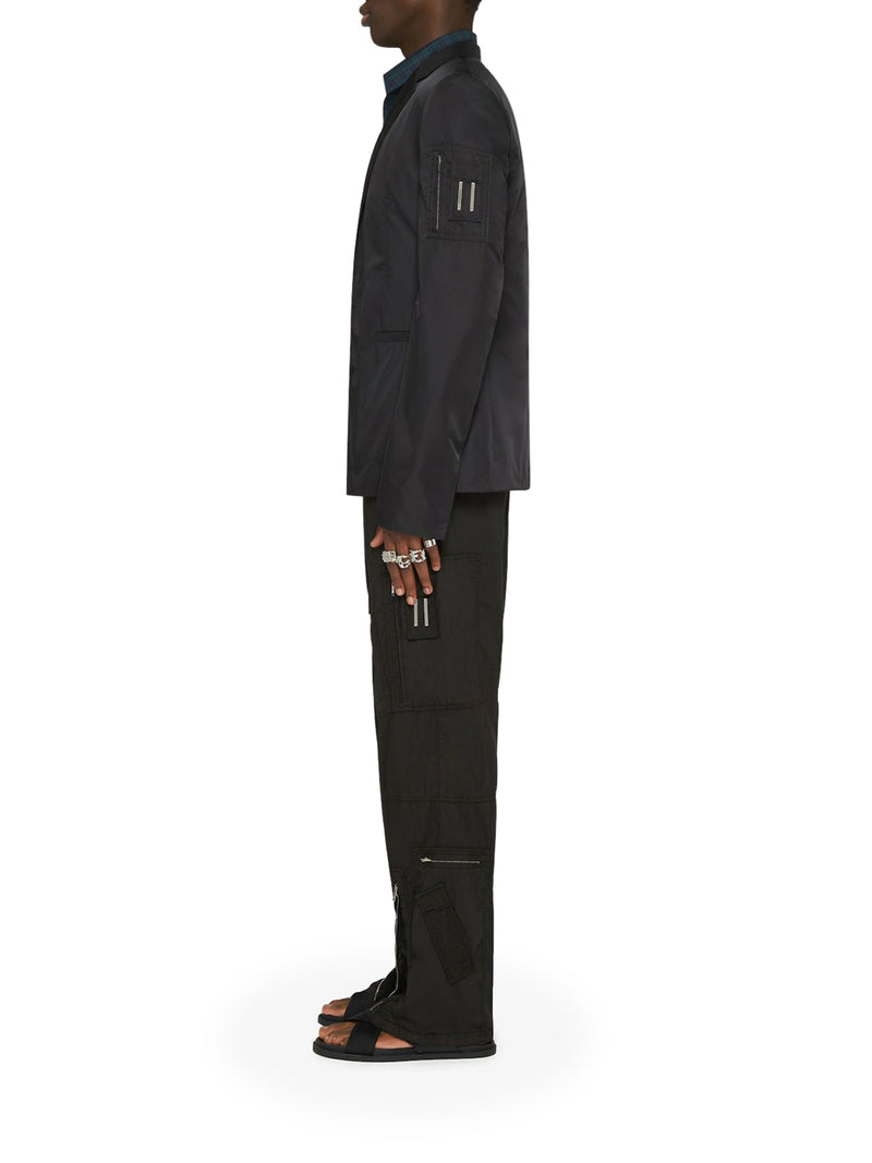 Poplin trousers with multipockets with zip