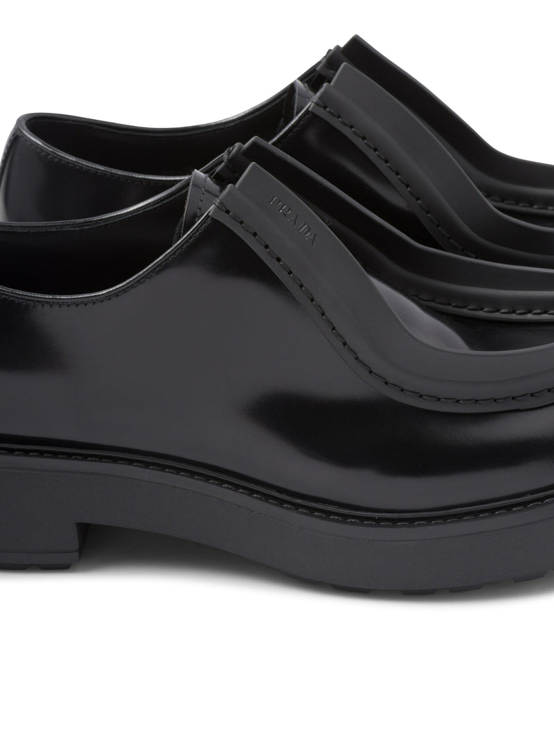 Diapason lace-up shoes in matt brushed leather