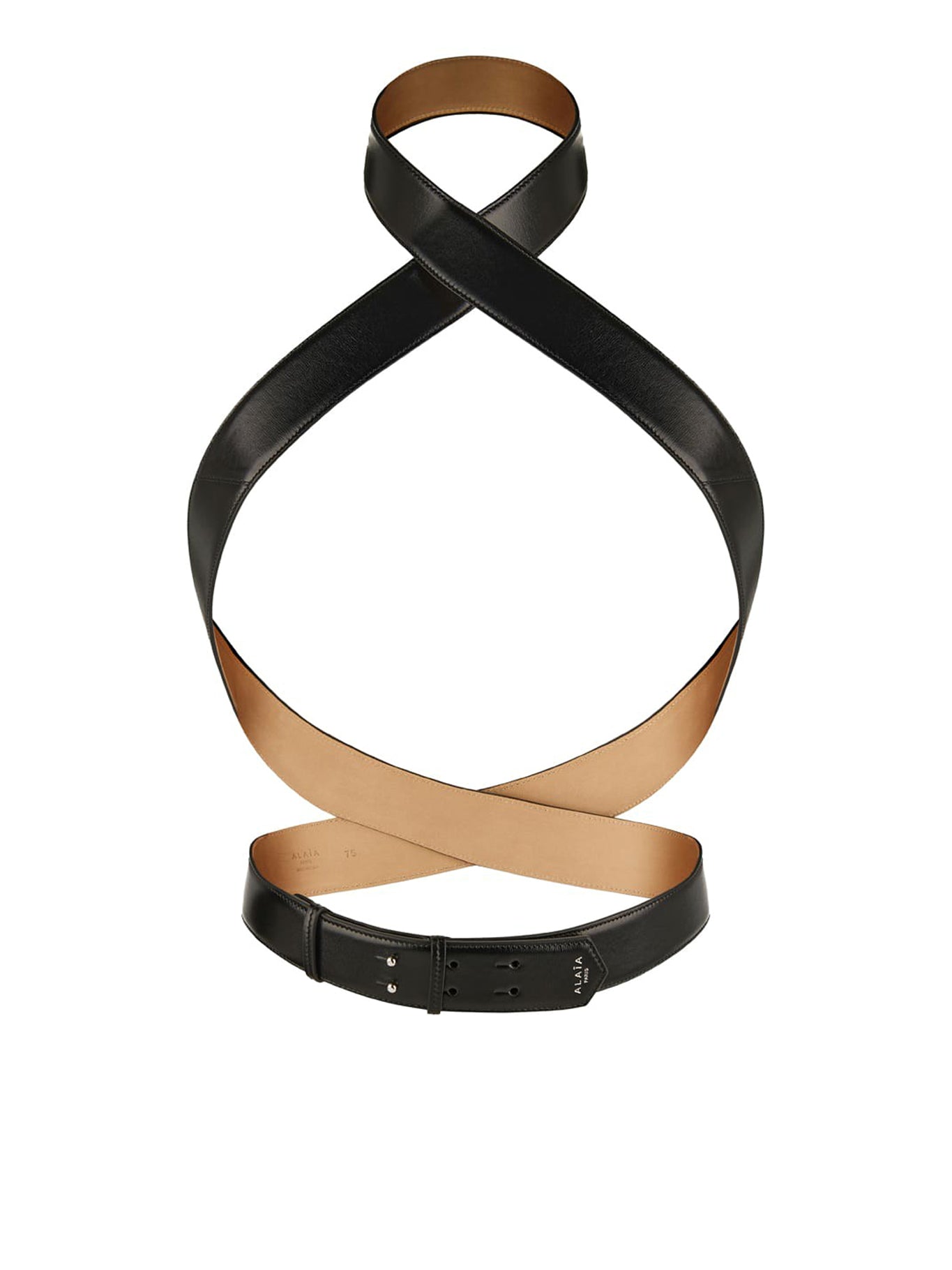 One-piece leather belt