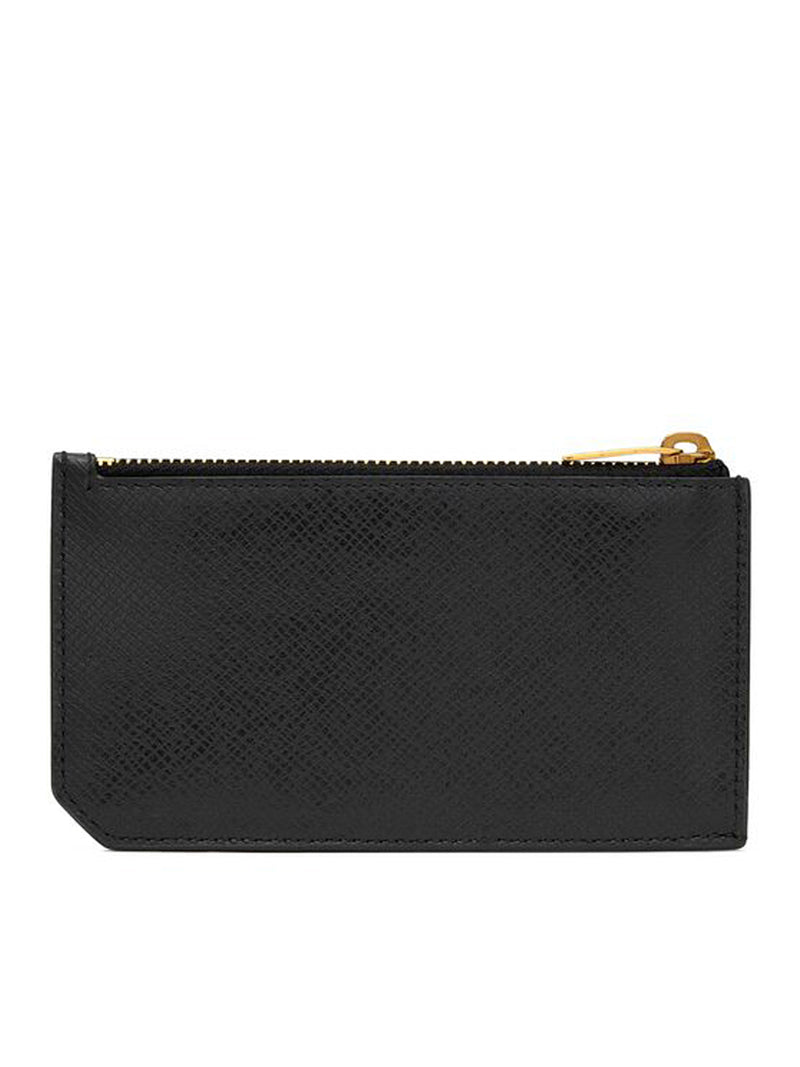 Saint Laurent Fragments Monogram Zip Cardholder