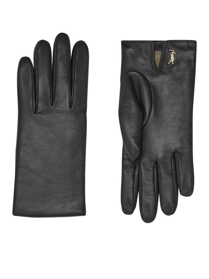 CASSANDRE SHORT GLOVES IN LAMBSKIN AND CASHMERE