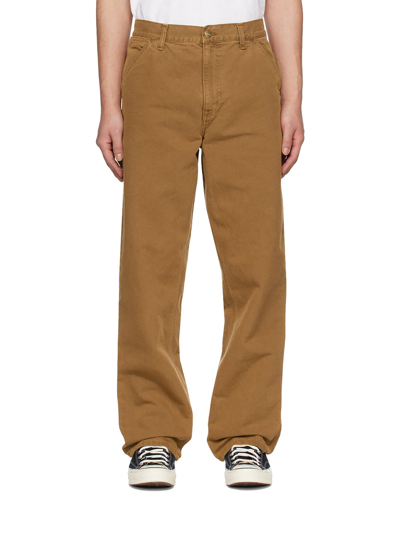 Straight-leg 12 oz organic cotton canvas trousers
