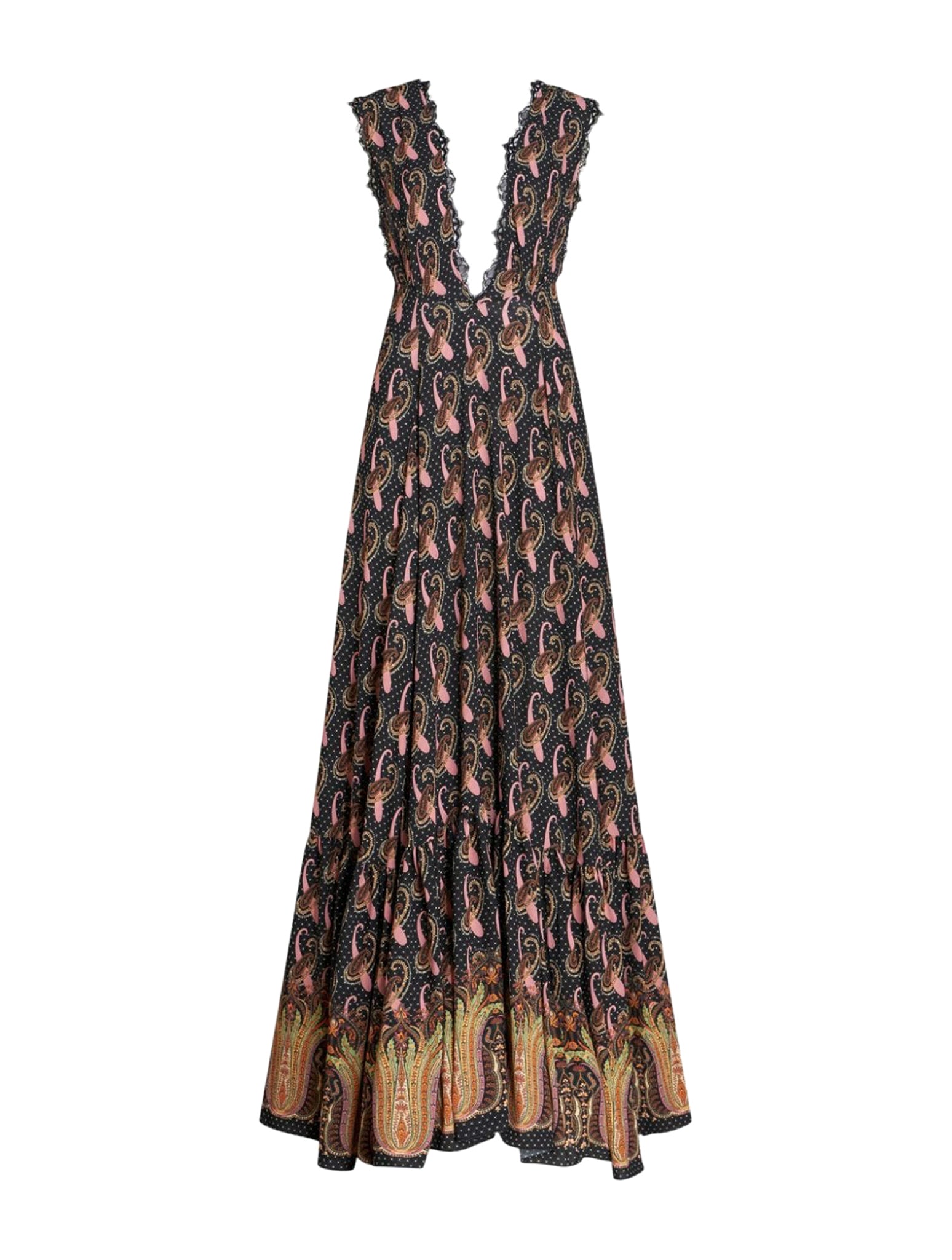 paisley-print sleeveless maxi dress