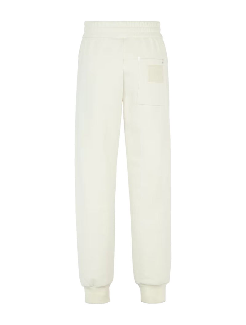 White fleece trousers