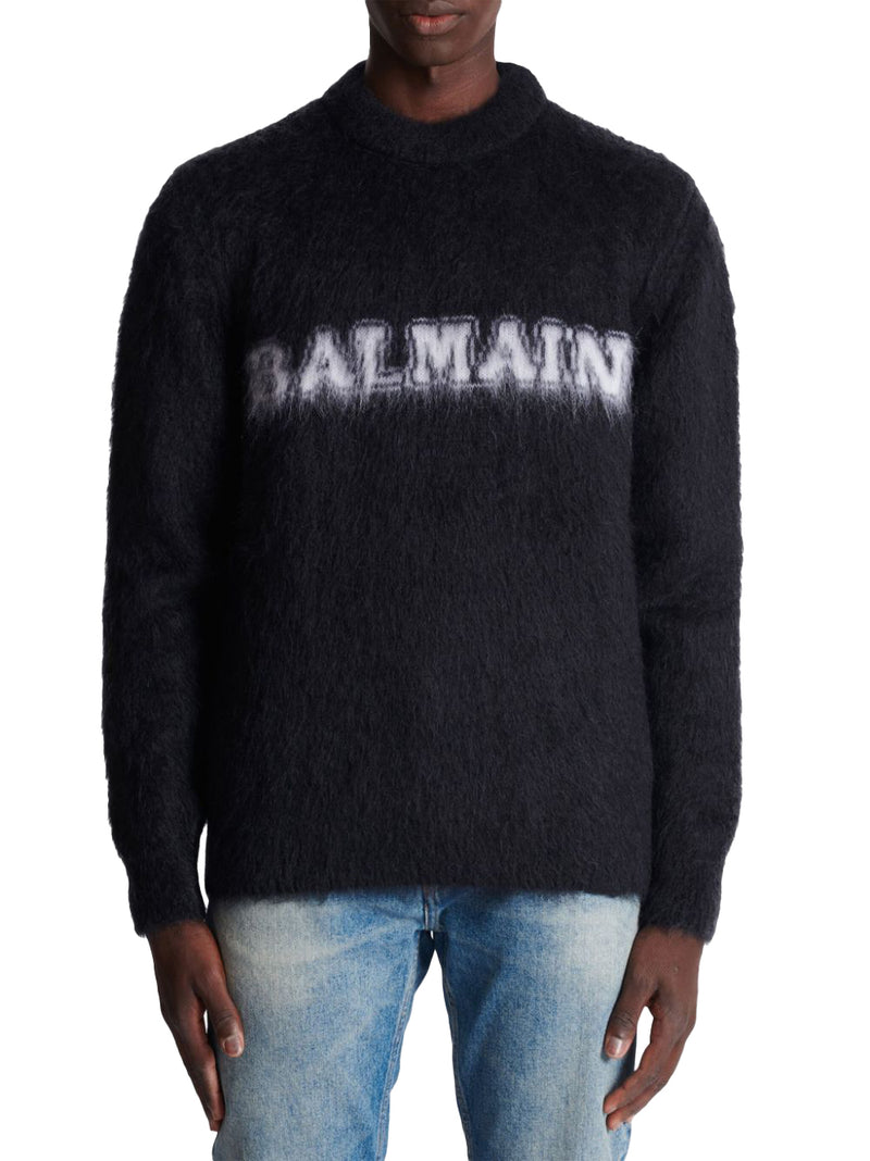 Retro Balmain pullover in brushed mohair