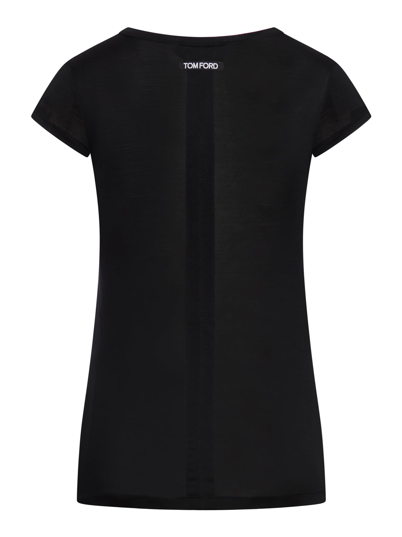 SILK JERSEY FITTED T-SHIRT WITH TOM FORD LOGO