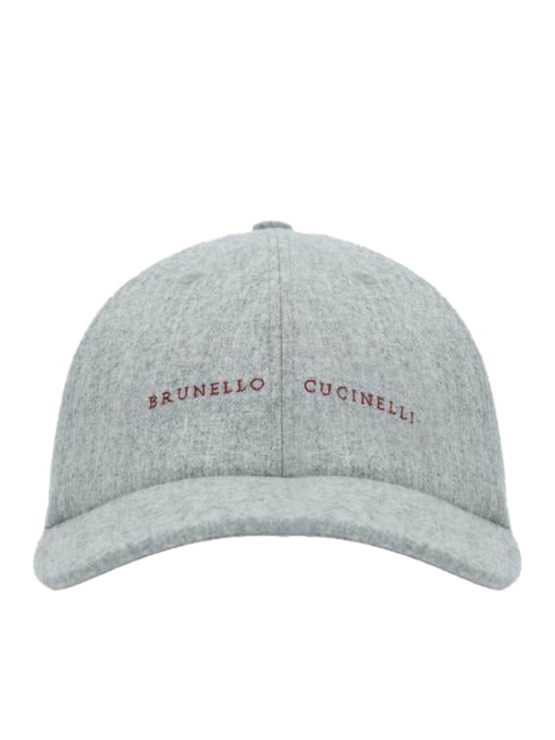 WOOL BASEBALL HAT WITH LOGO EMBROIDERY