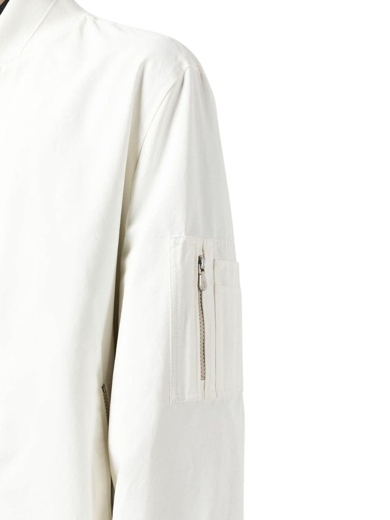 zip-fastening cotton bomber jacket