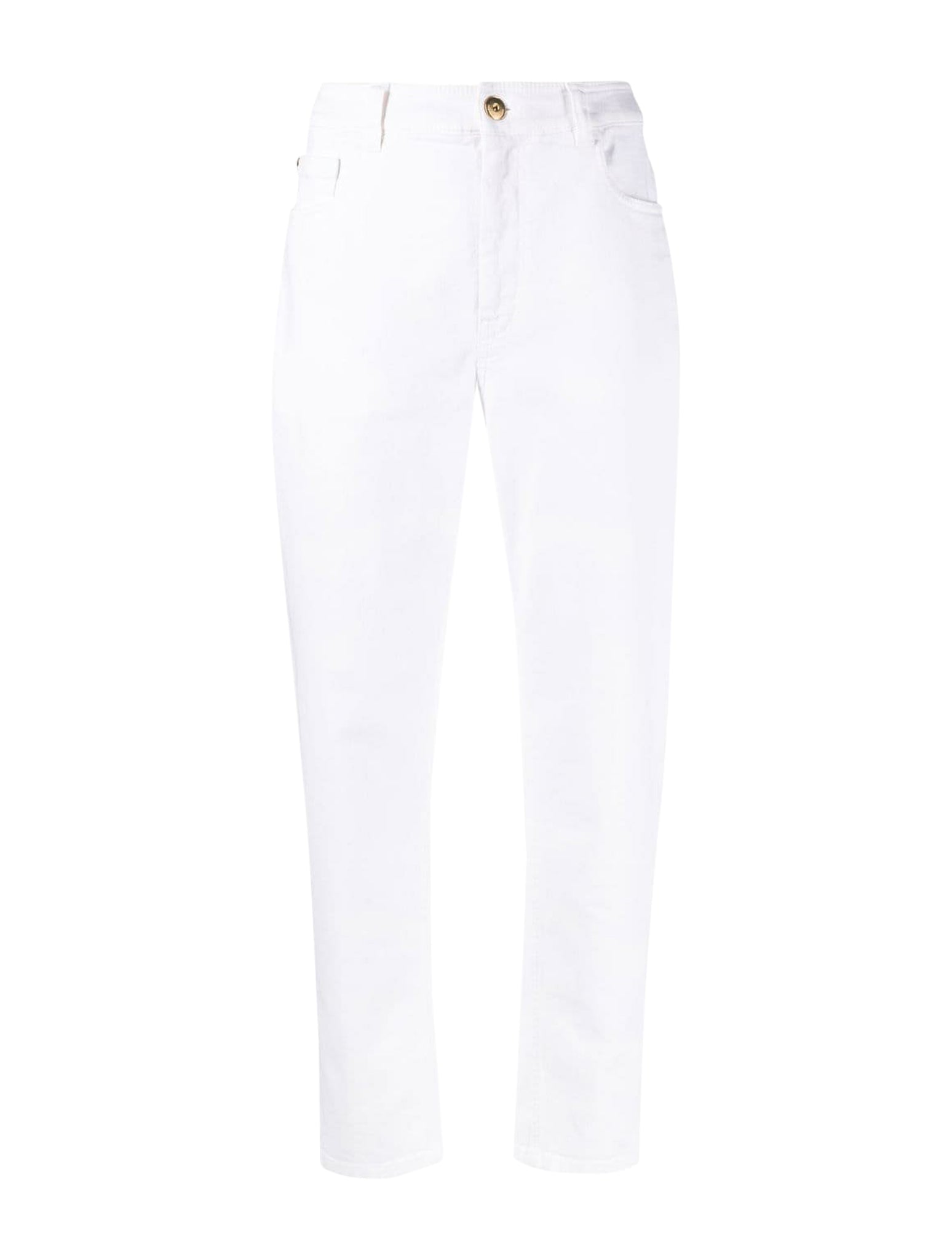 High-waisted tapered jeans