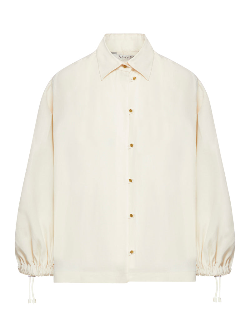 Oversized shirt in linen and silk