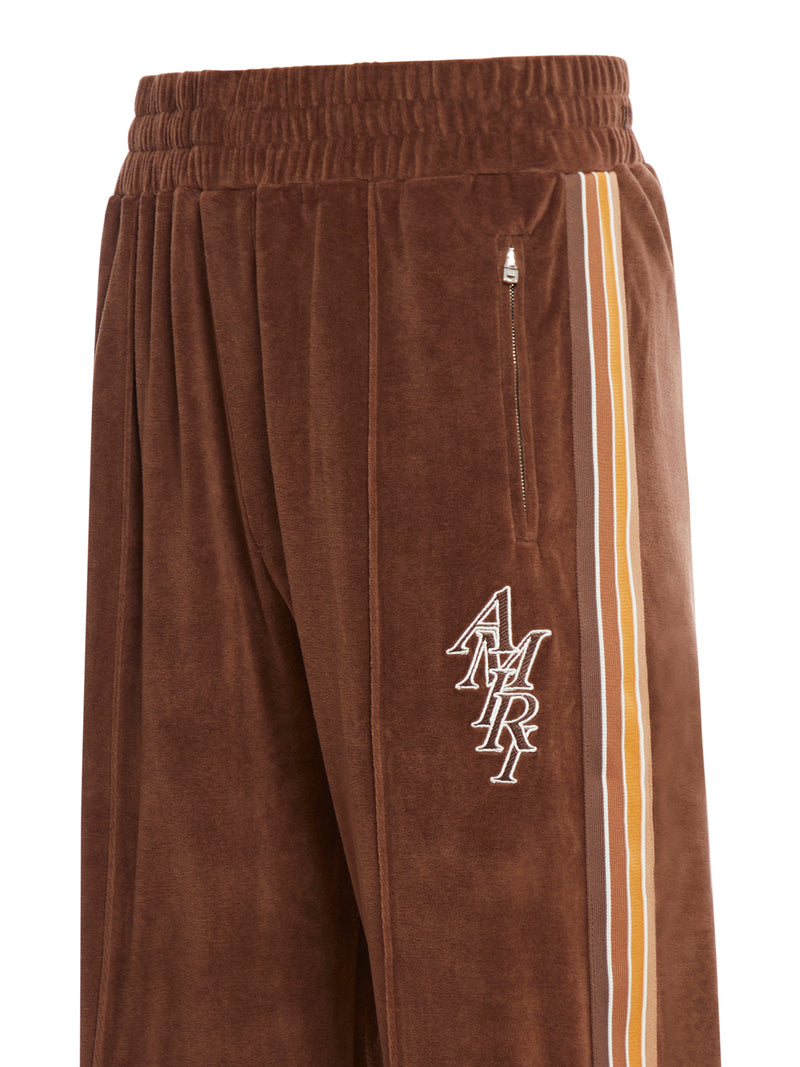 Stack track pants with monogram