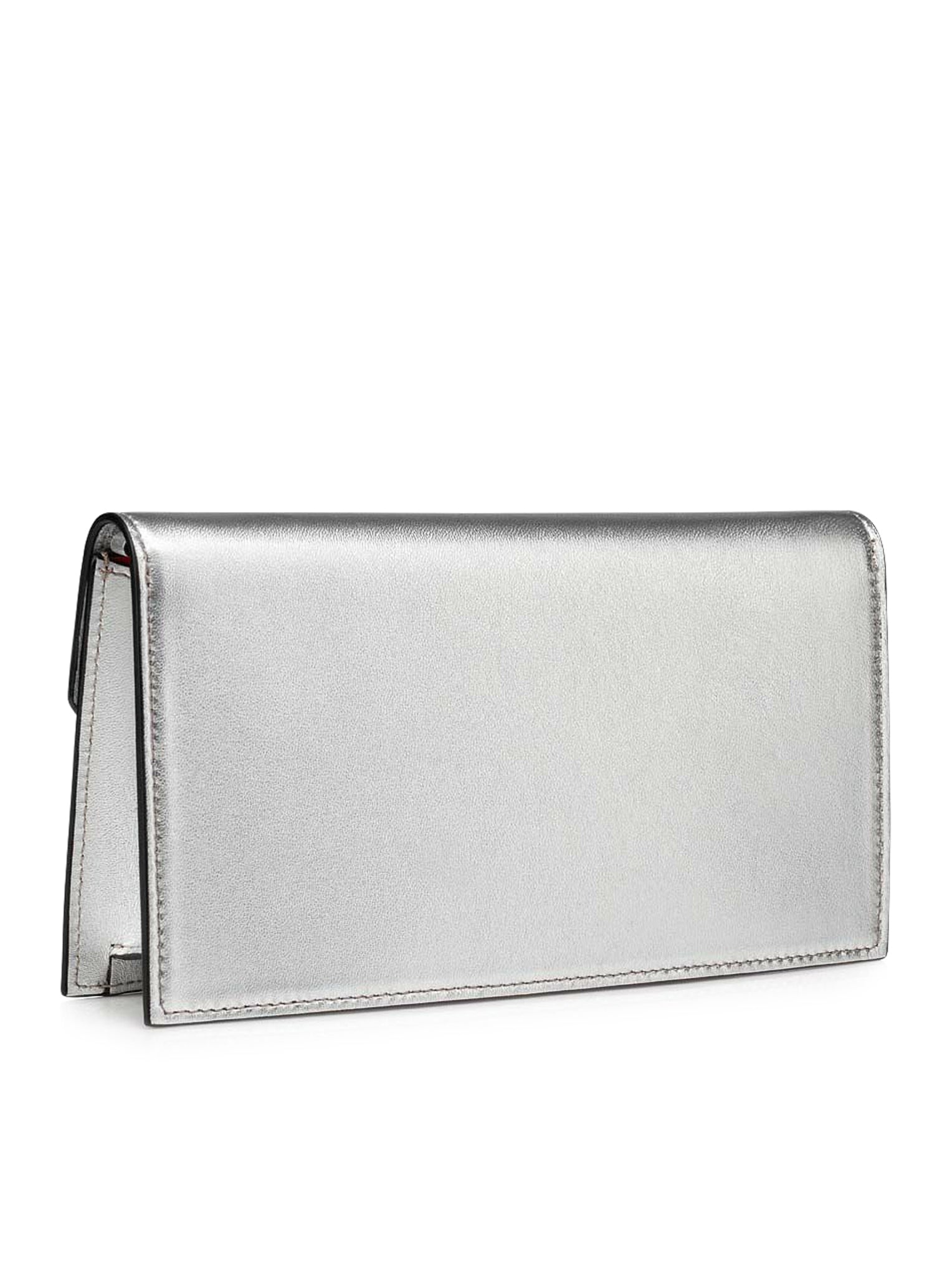 Loubi54 Clutch - Iridescent nappa leather - Silver