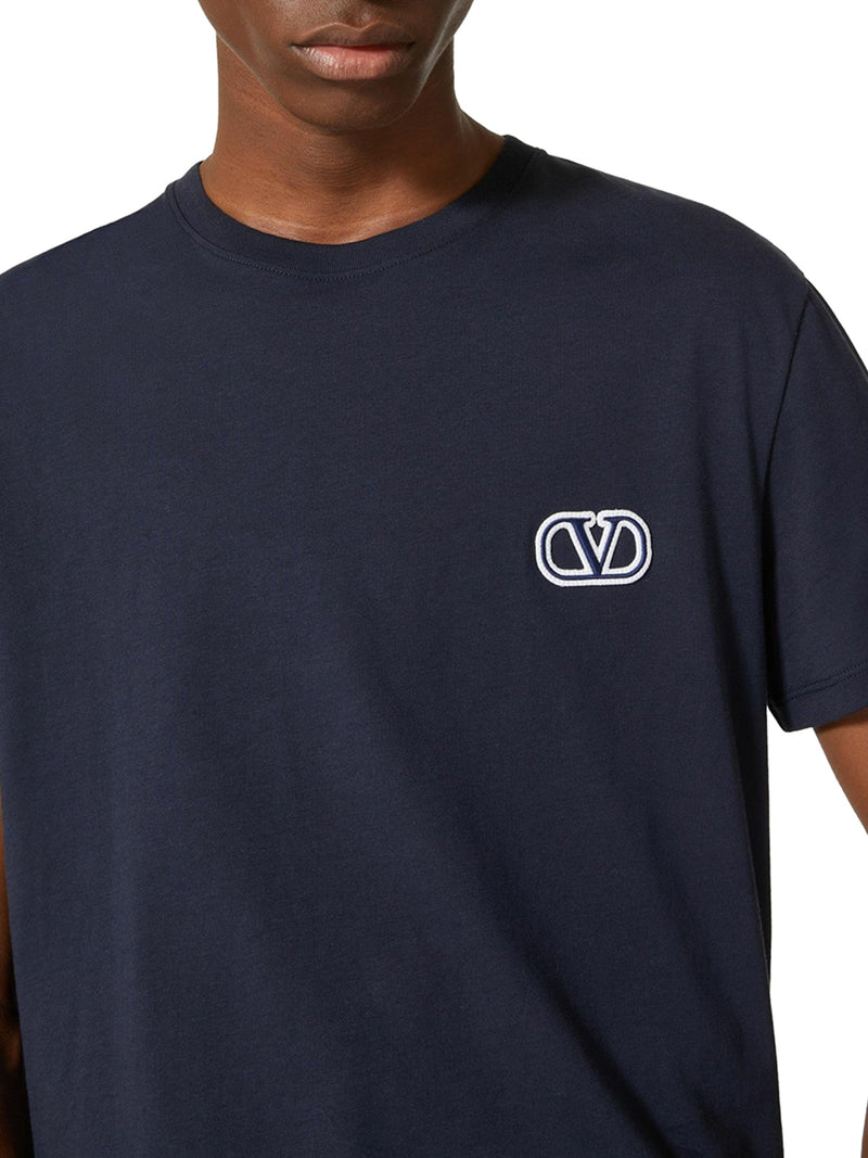 COTTON T-SHIRT WITH VLOGO SIGNATURE PATCH