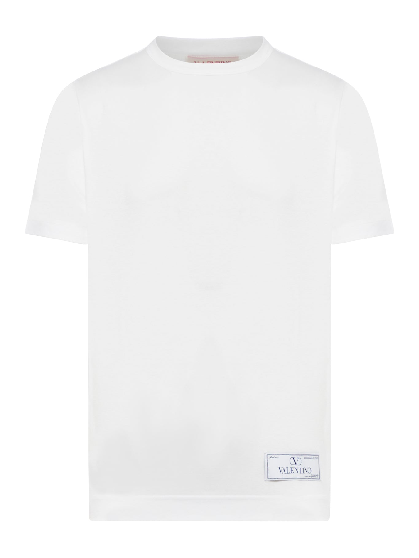 COTTON T-SHIRT WITH TAILORED MAISON VALENTINO LABEL