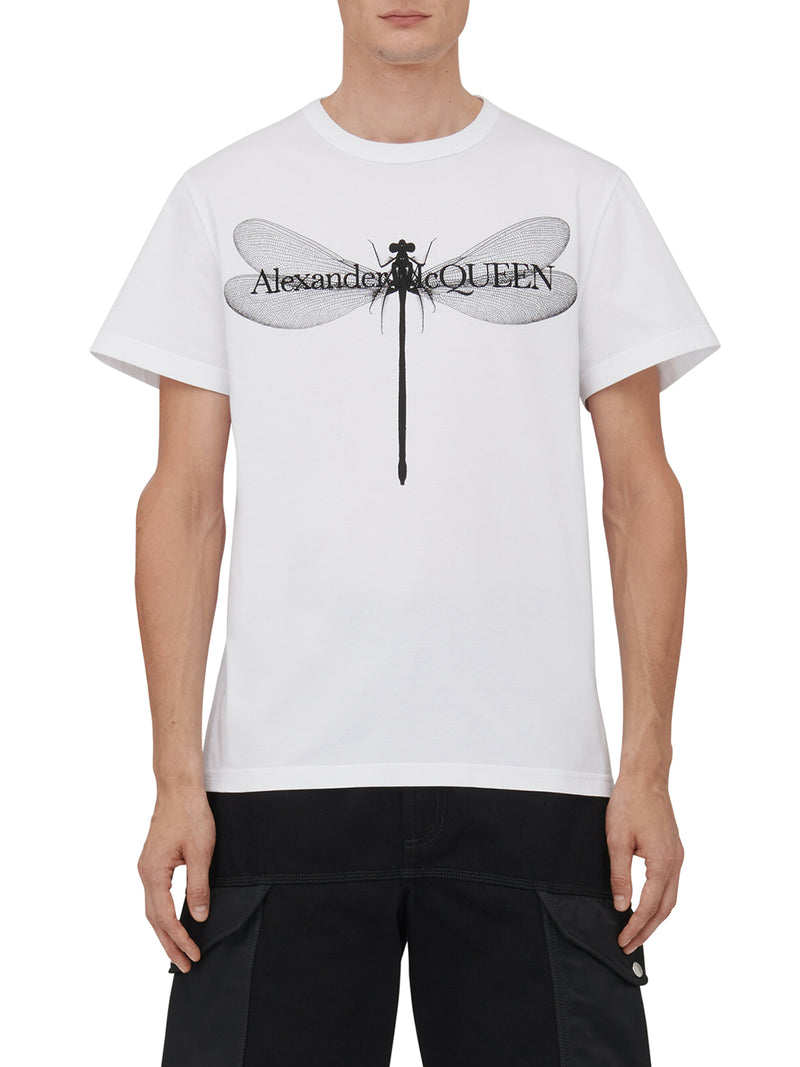 Men`s Dragonfly T-shirt in White/black
