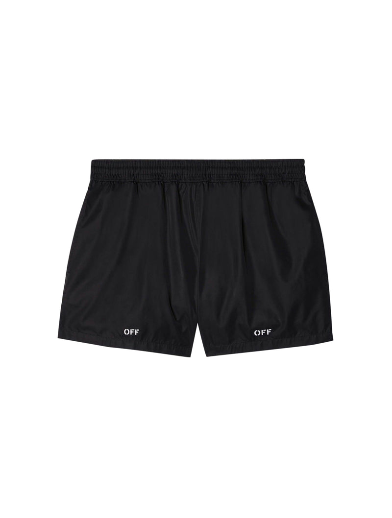 OFF STAMP SWIMSHORTS BLACK WHITE