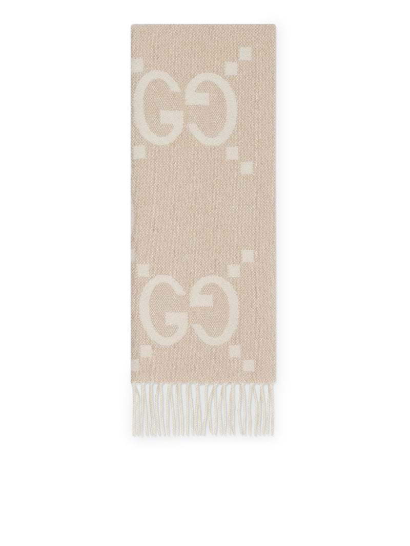 GG CASHMERE LAMÉ JACQUARD SCARF