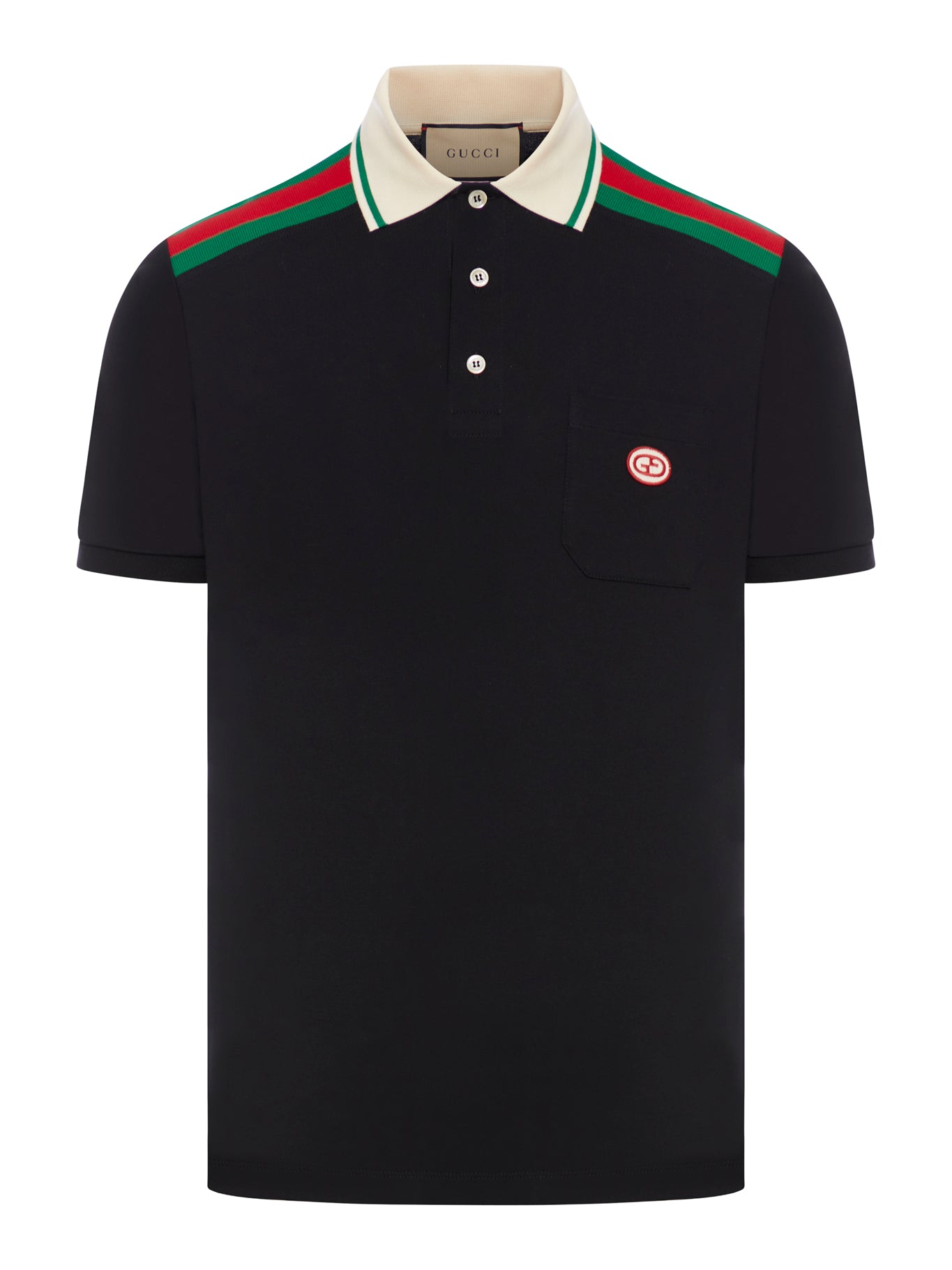 COTTON POLO SHIRT WITH CROSS GG