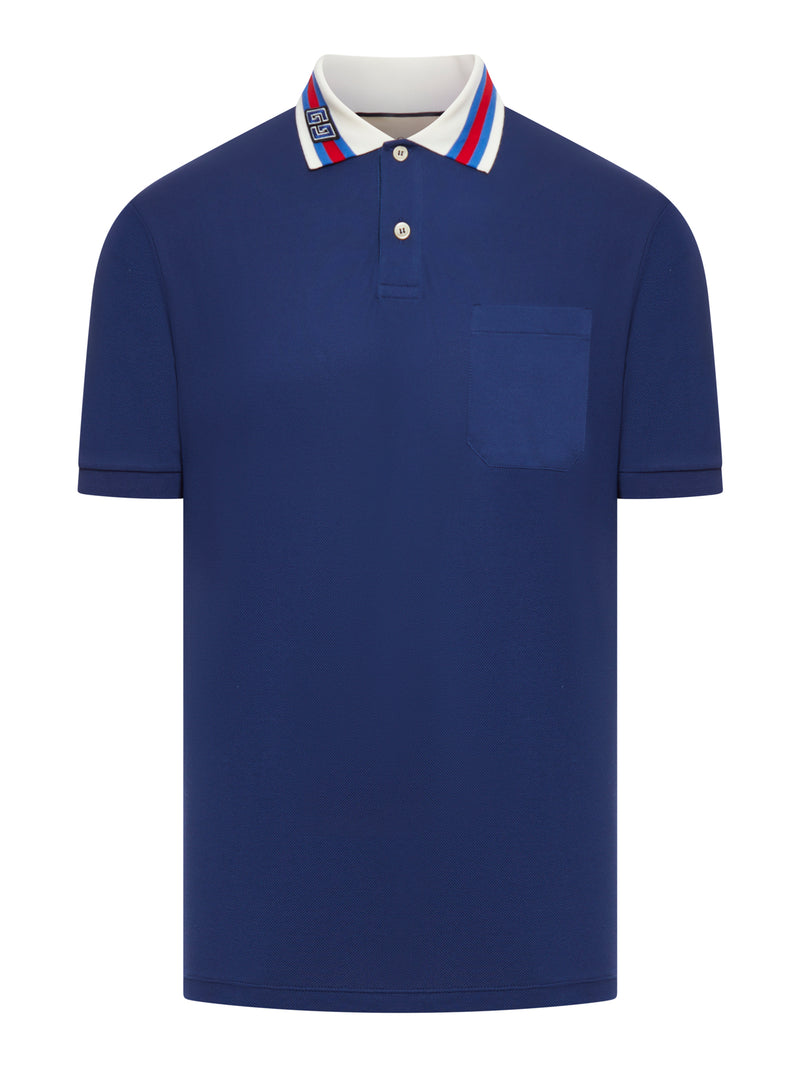 COTTON PIQUET POLO SHIRT WITH SQUARE GG