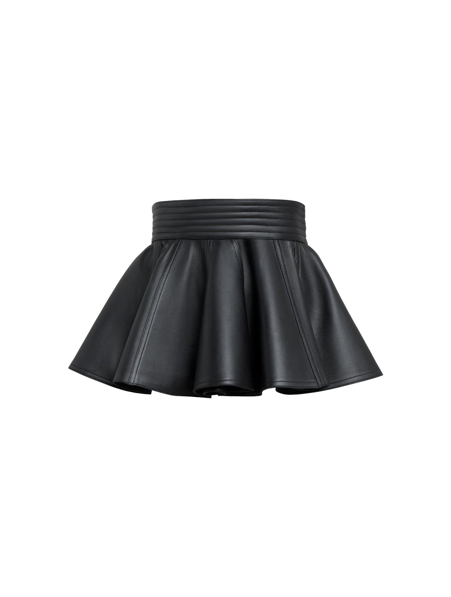 LEATHER SKIRT WITH BELT
