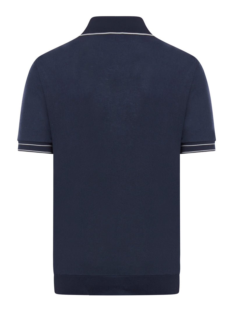 polo shirt with contrasting profiles